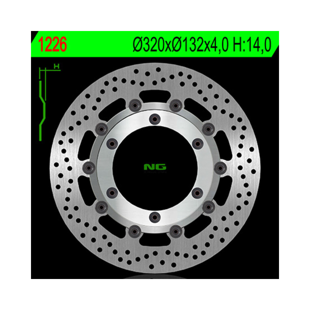 Disque de frein NG BRAKES rond flottant