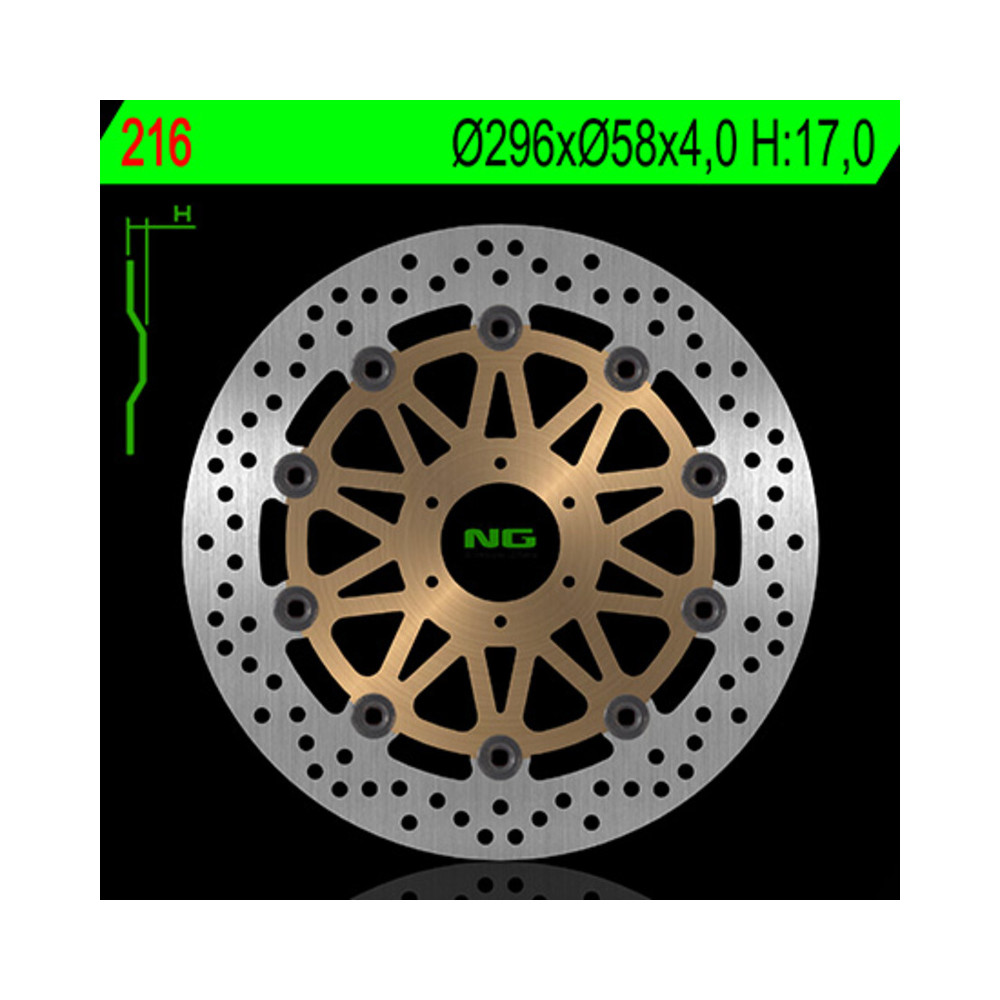 Disque de frein NG BRAKES rond flottant