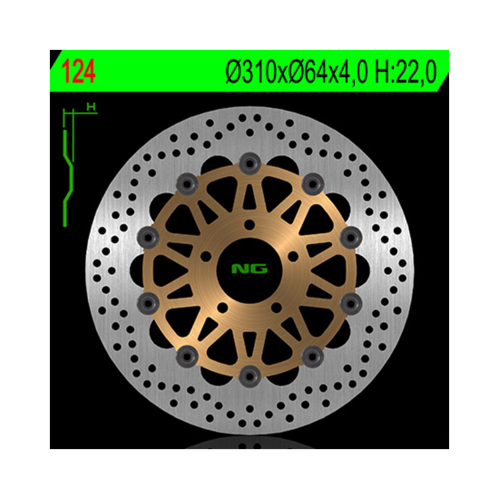 Disque de frein NG BRAKES rond flottant