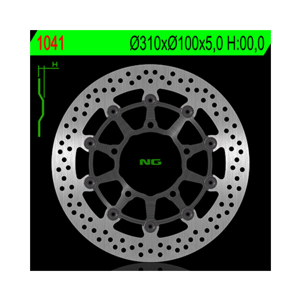 Disque de frein NG BRAKES rond flottant