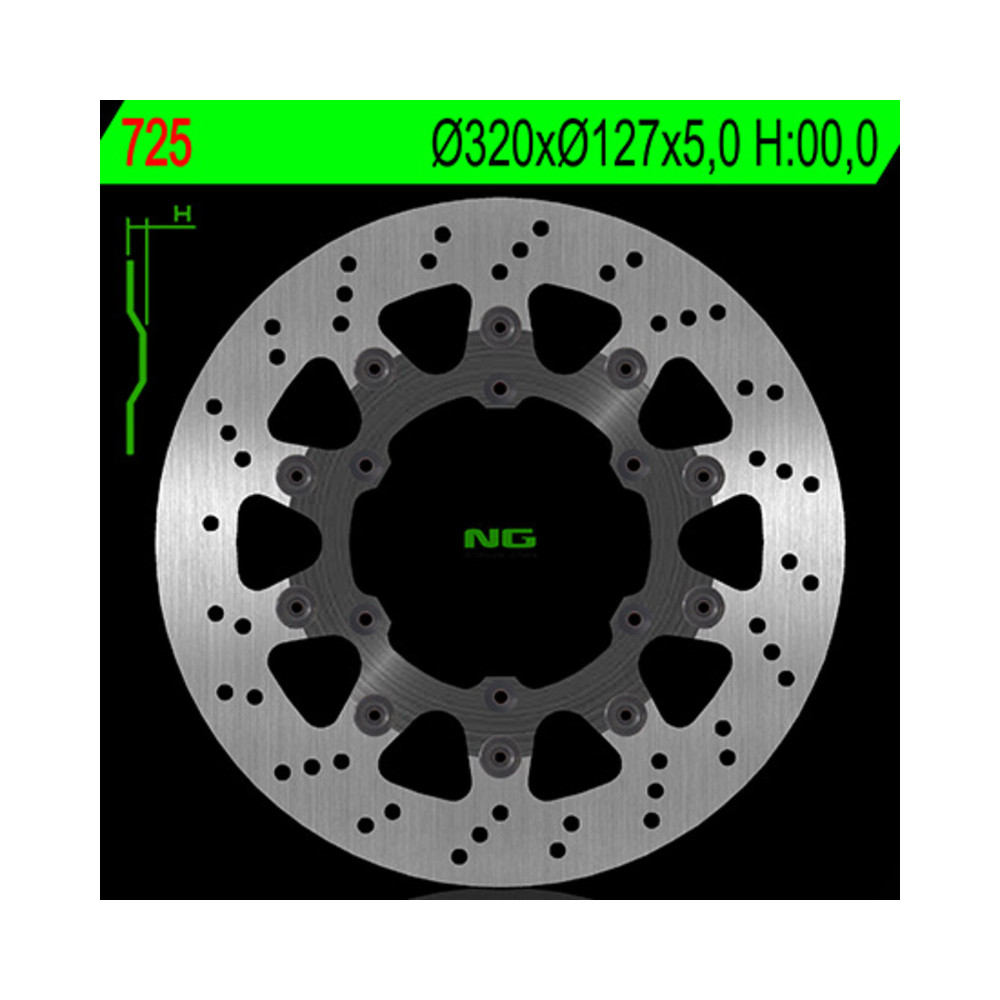 Disque de frein NG BRAKES rond flottant