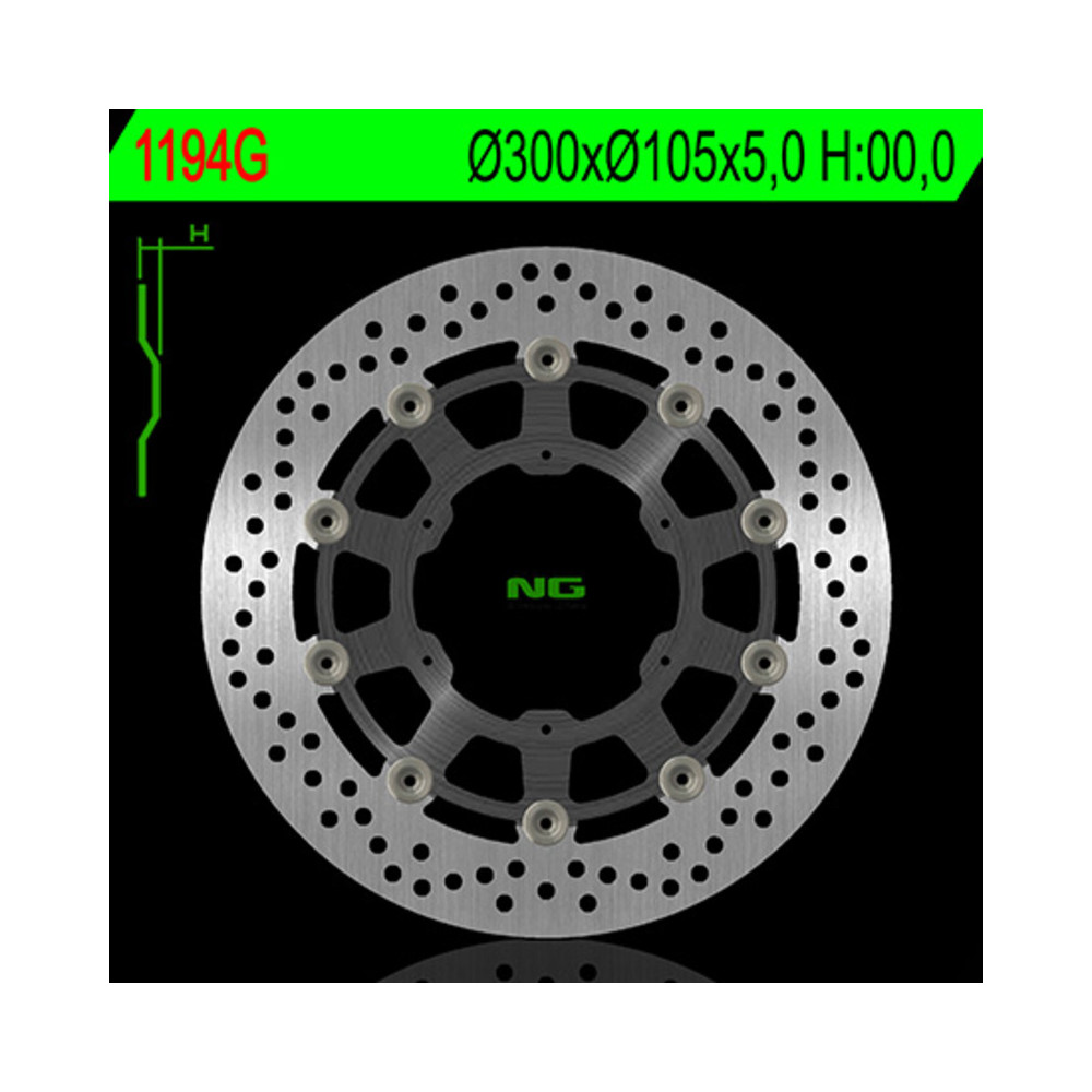 Disque de frein NG BRAKES rond flottant