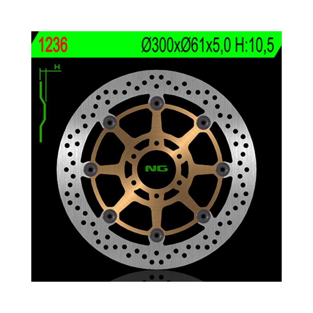 Disque de frein NG BRAKES rond flottant