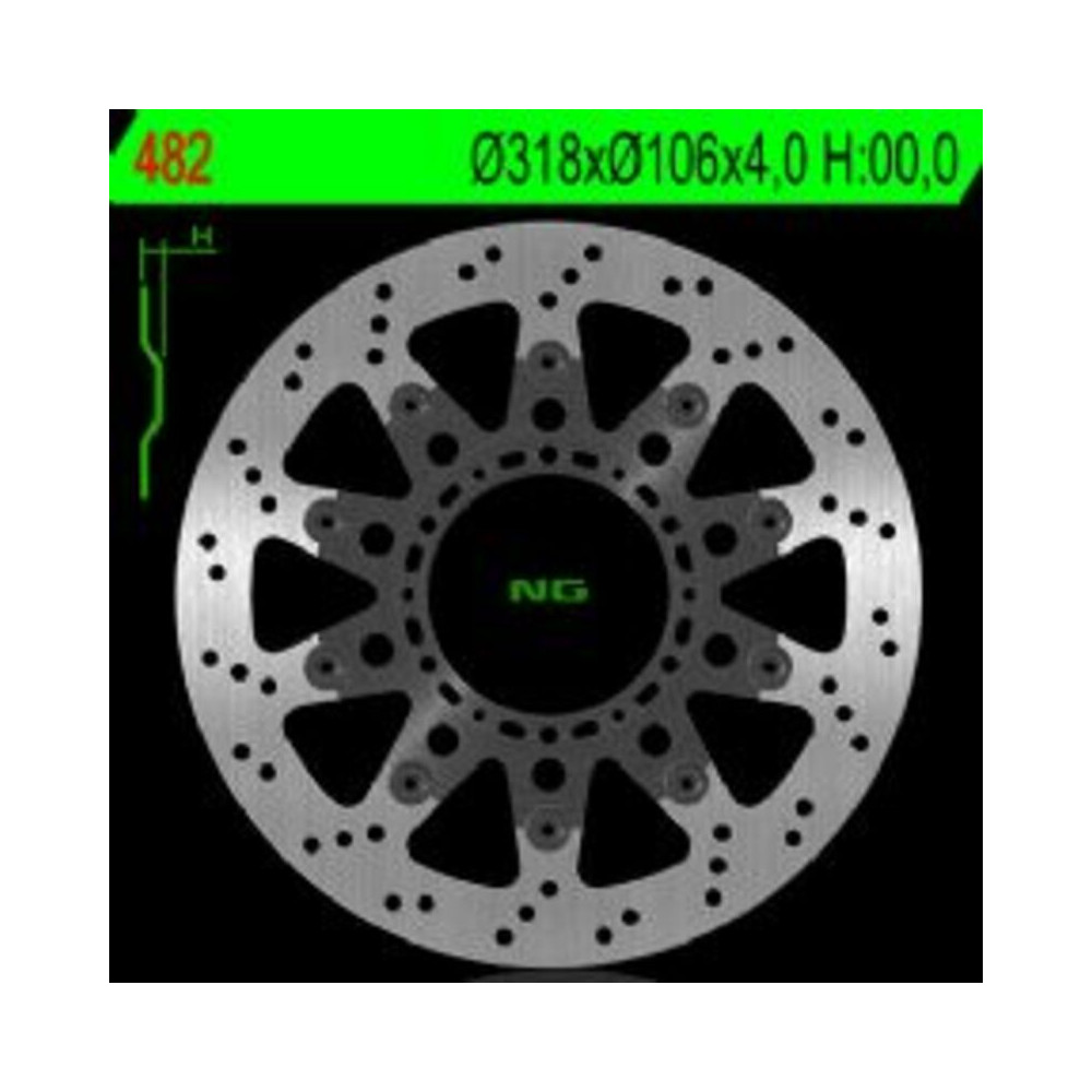Disque de frein NG BRAKES rond flottant