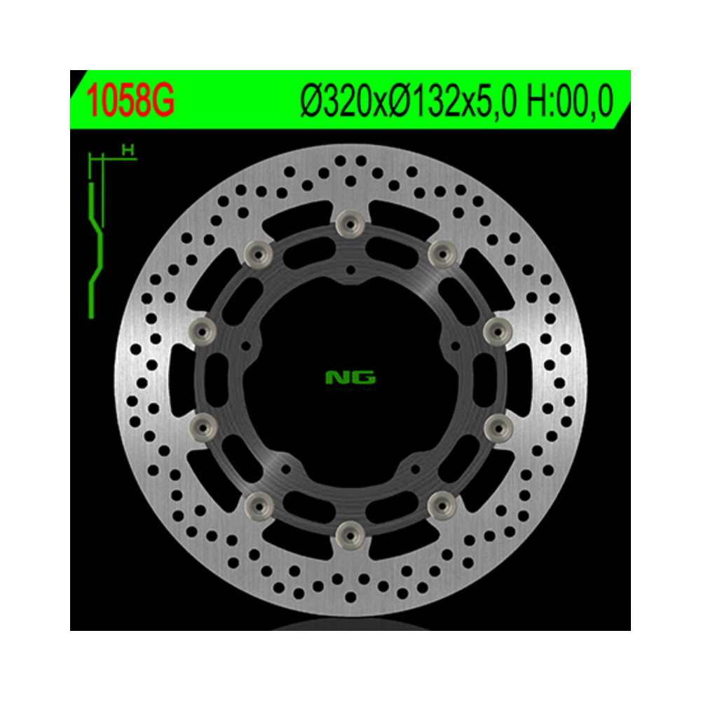 Disque de frein NG BRAKES rond flottant