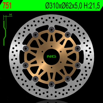 Disque de frein NG BRAKES rond flottant