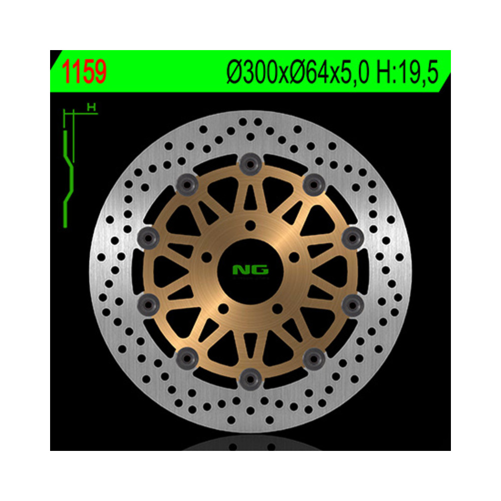 Disque de frein NG BRAKES rond flottant