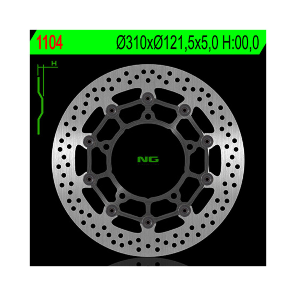 Disque de frein NG BRAKES rond flottant