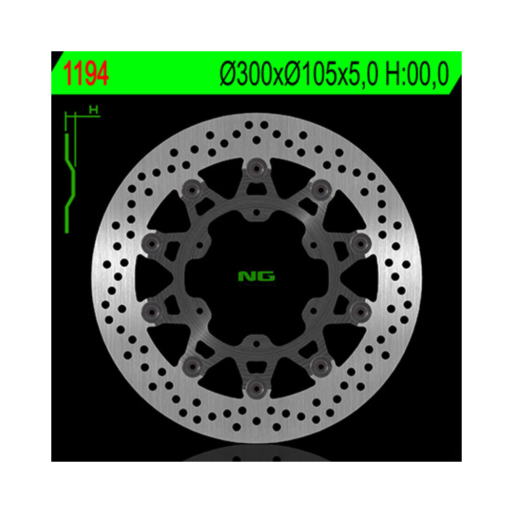 Disque de frein NG BRAKES rond flottant