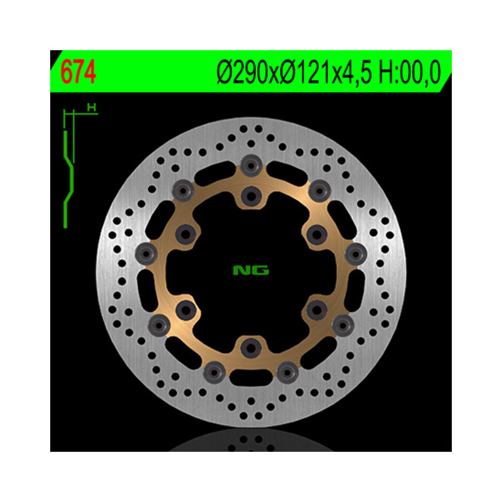 Disque de frein NG BRAKES rond flottant