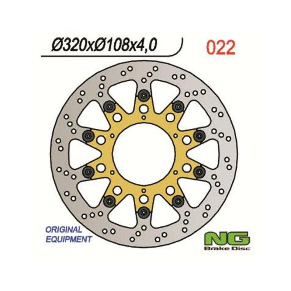 Disque de frein NG BRAKES rond flottant