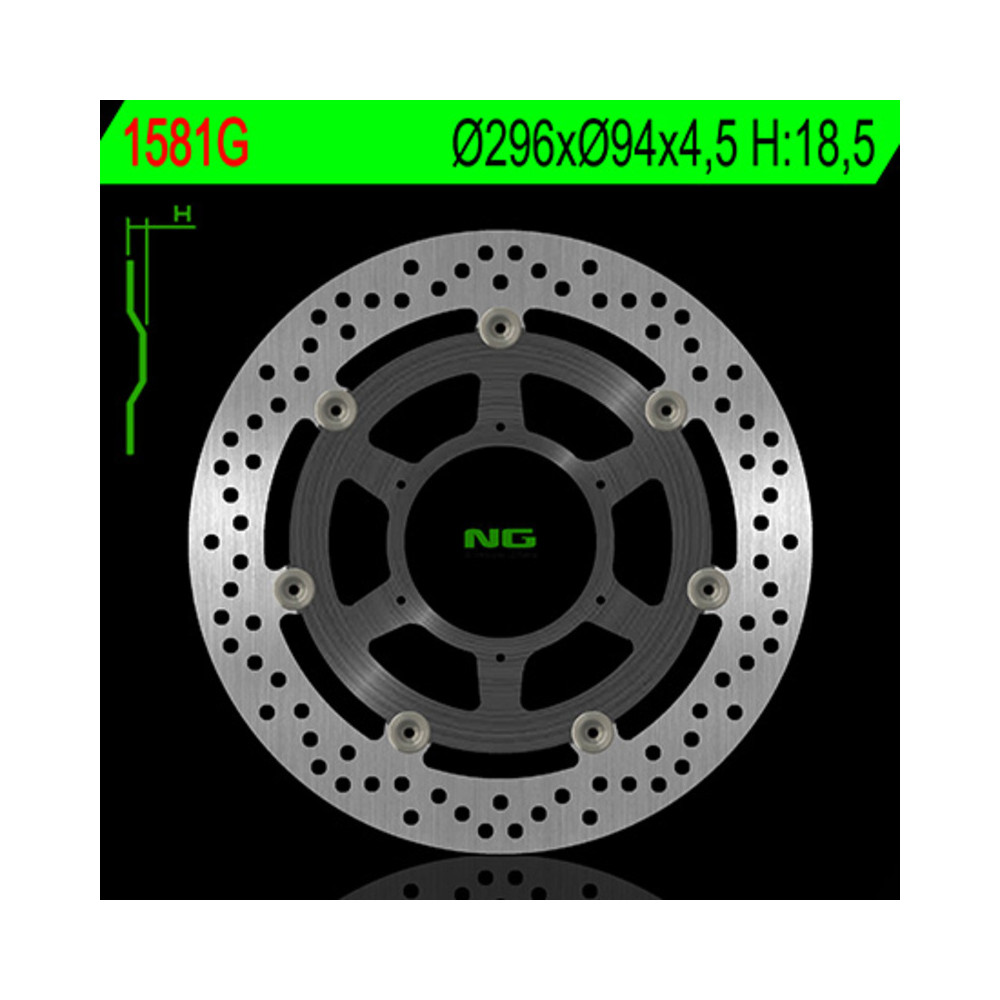 Disque de frein NG BRAKES rond flottant