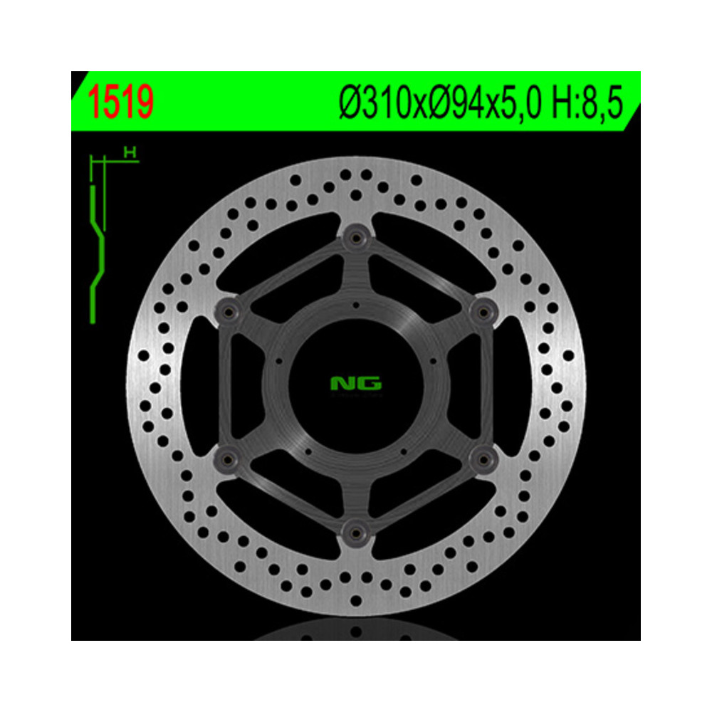 Disque de frein NG BRAKES rond flottant
