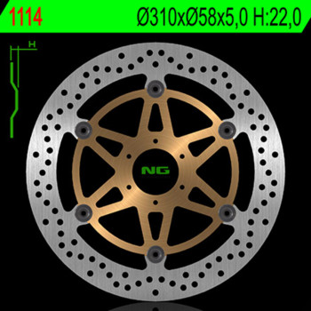 Disque de frein NG BRAKES rond flottant