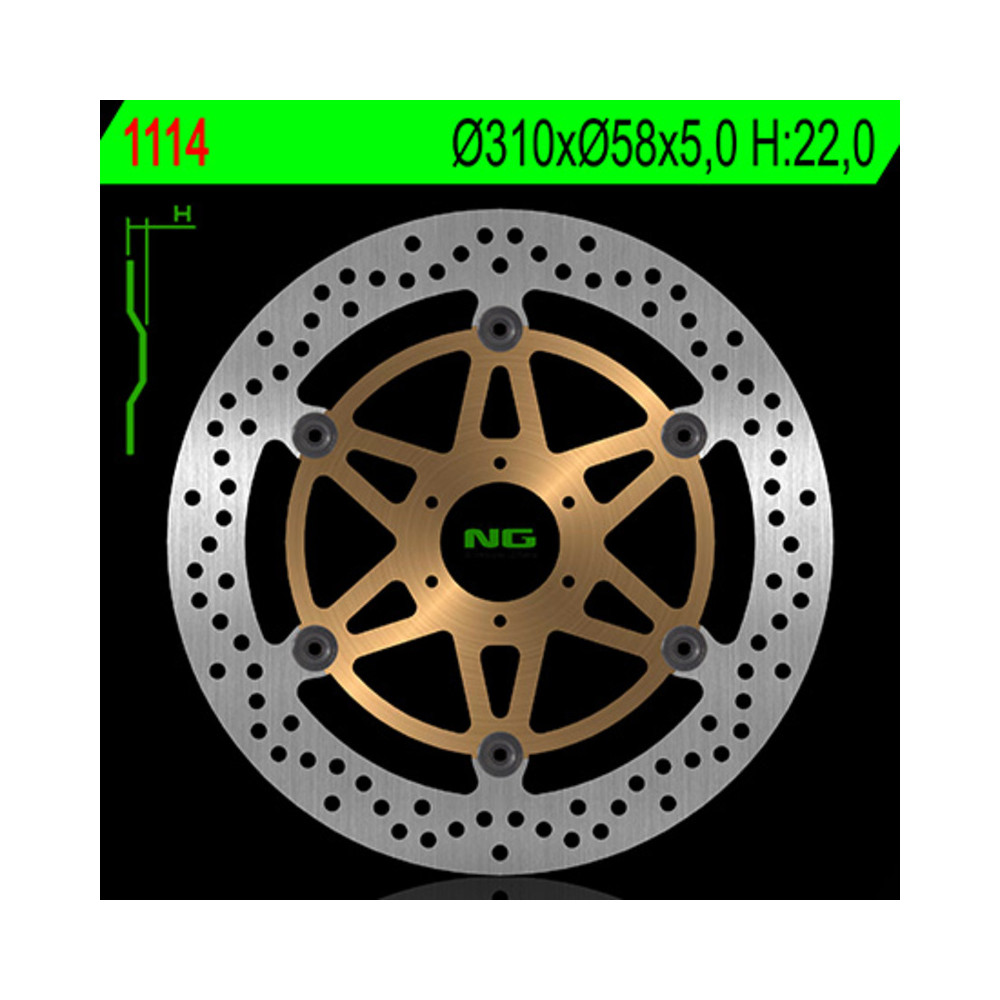 Disque de frein NG BRAKES rond flottant