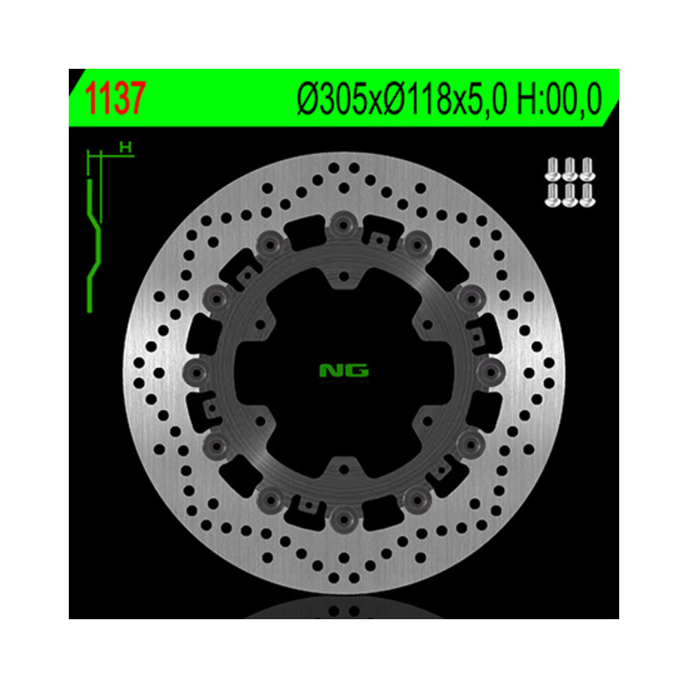 Disque de frein NG BRAKES rond flottant