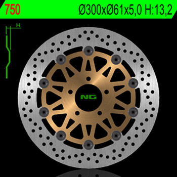 Disque de frein NG BRAKES rond flottant