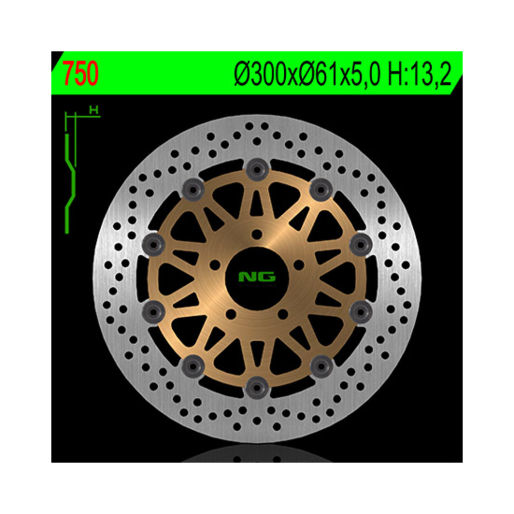 Disque de frein NG BRAKES rond flottant