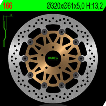 Disque de frein NG BRAKES rond flottant