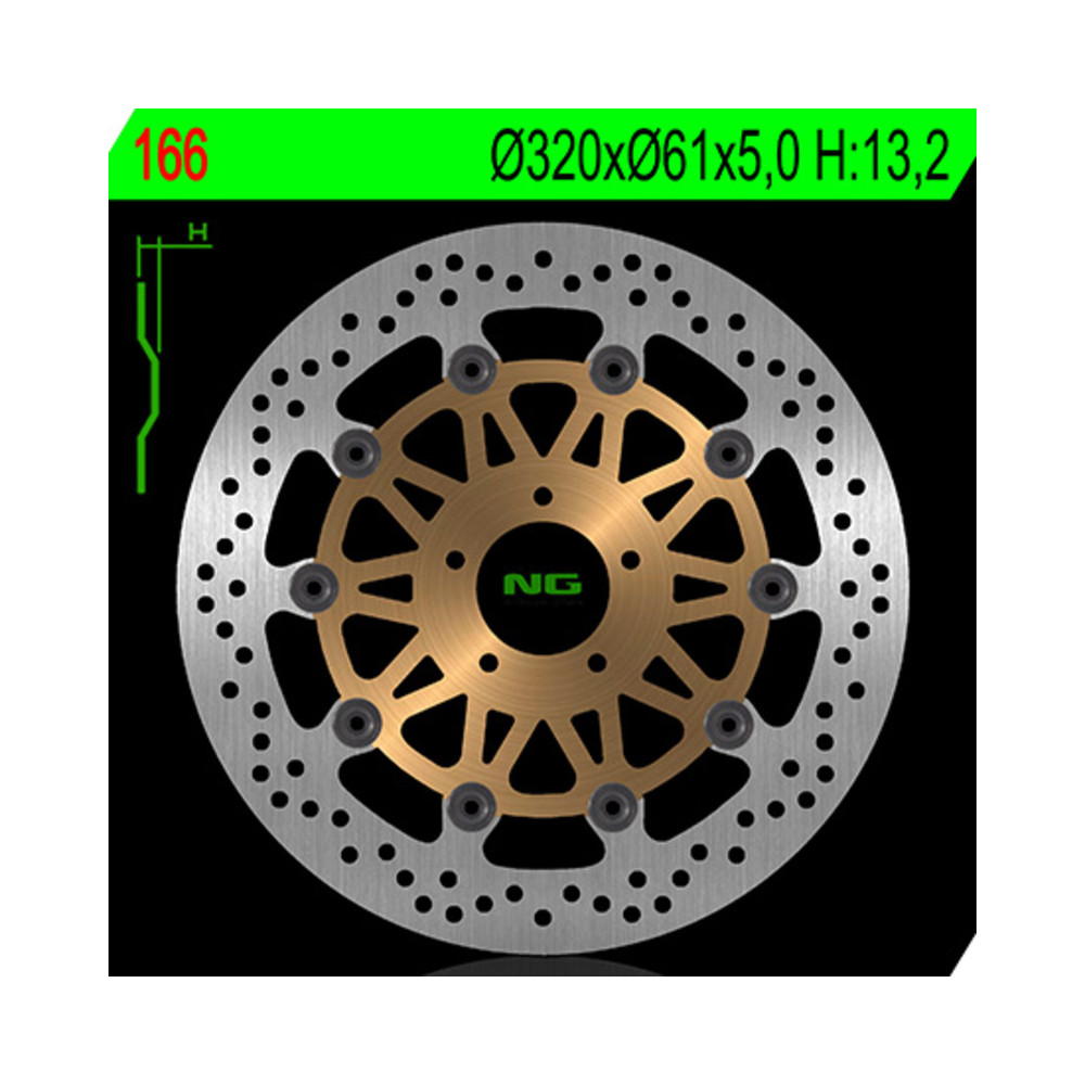 Disque de frein NG BRAKES rond flottant