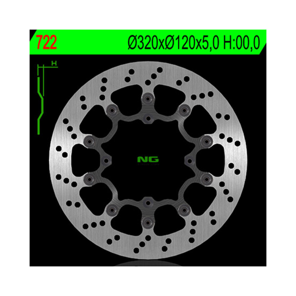 Disque de frein NG BRAKES rond flottant