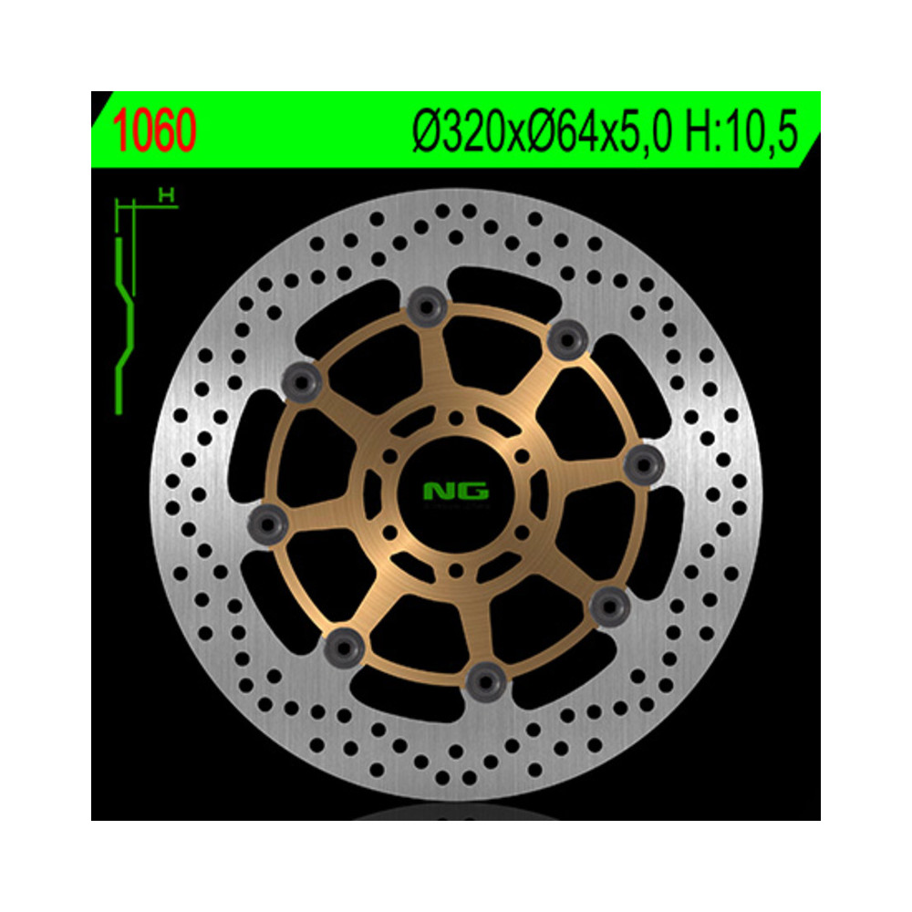 Disque de frein NG BRAKES rond flottant