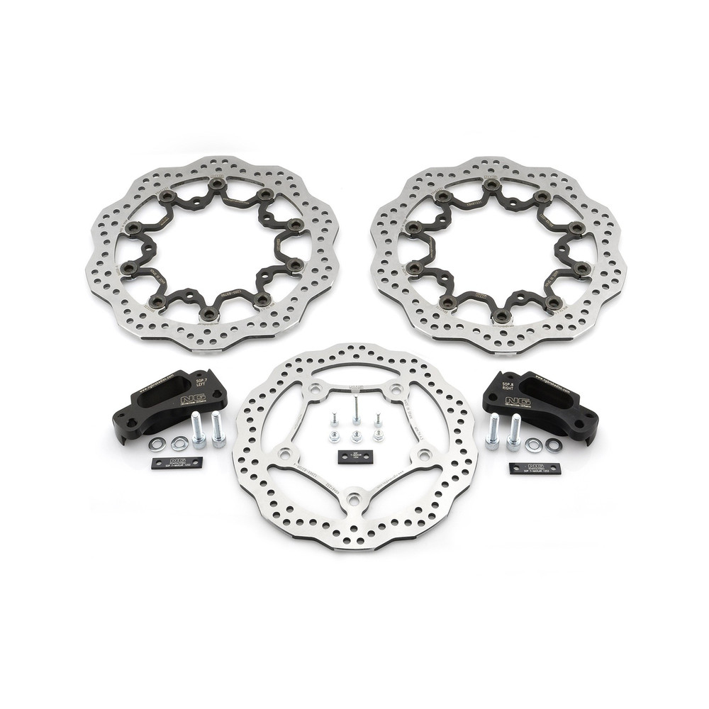 Kit disque de frein Oversize NG BRAKES pétale flottant - T-Max 530 Axial