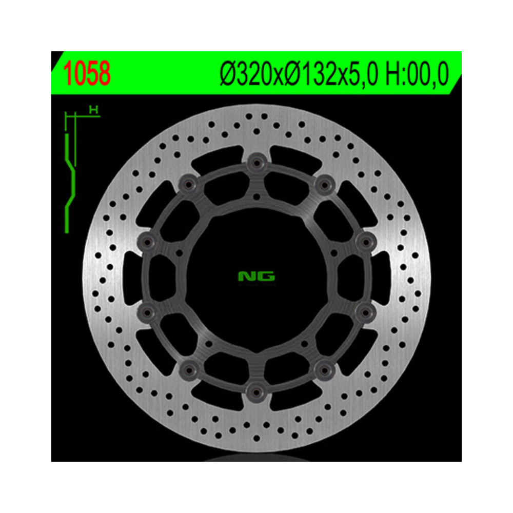 Disque de frein NG BRAKES rond flottant