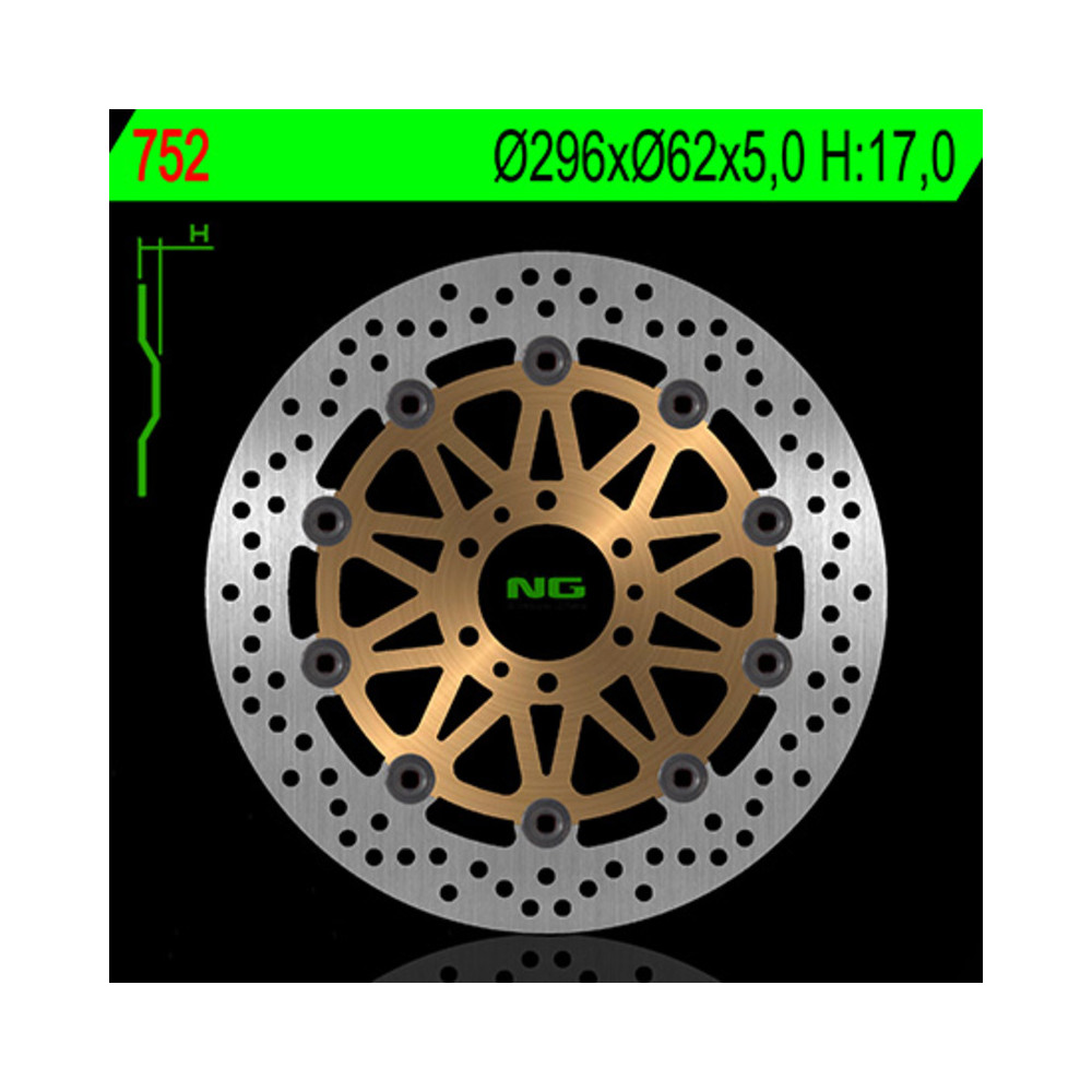Disque de frein NG BRAKES rond flottant