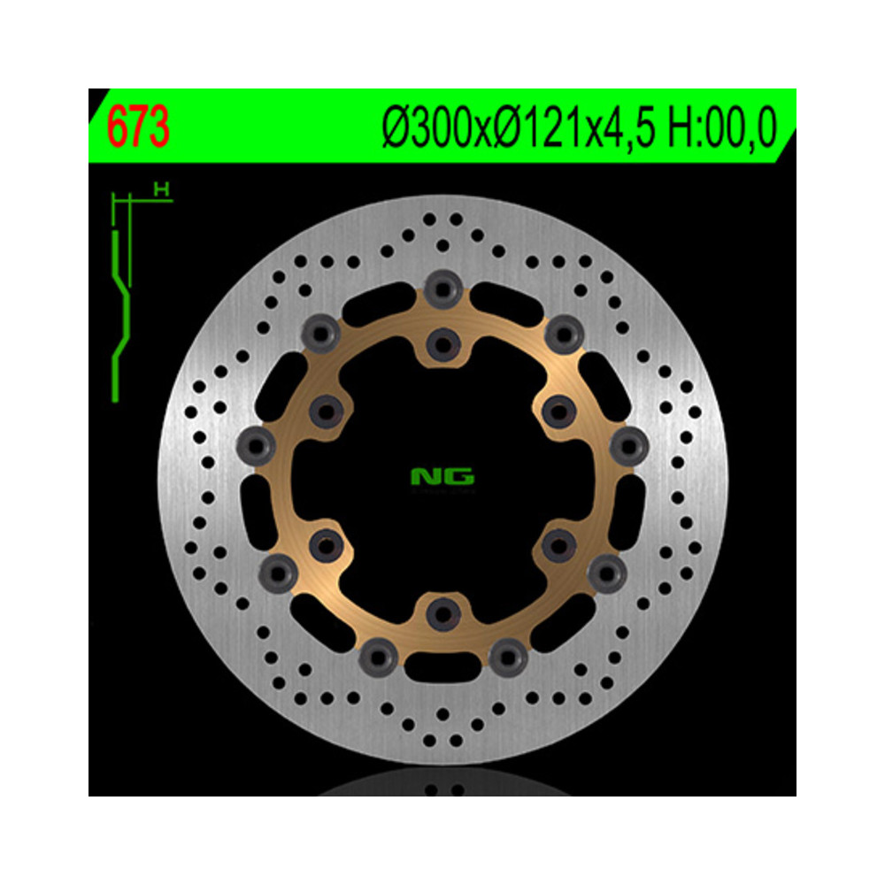 Disque de frein NG BRAKES rond flottant