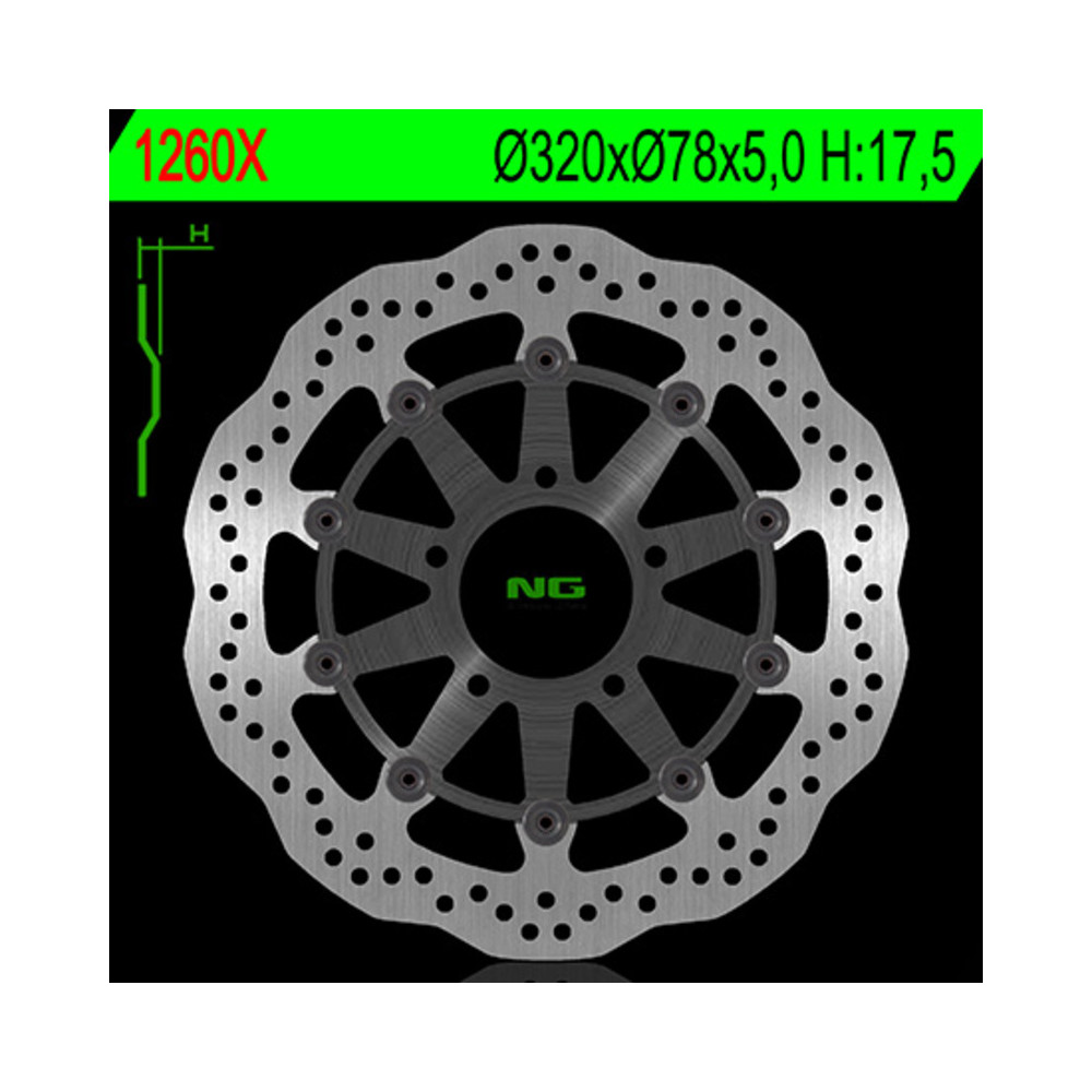 Disque de frein NG BRAKES pétale flottant