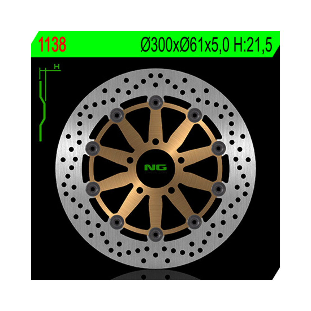 Disque de frein NG BRAKES rond flottant