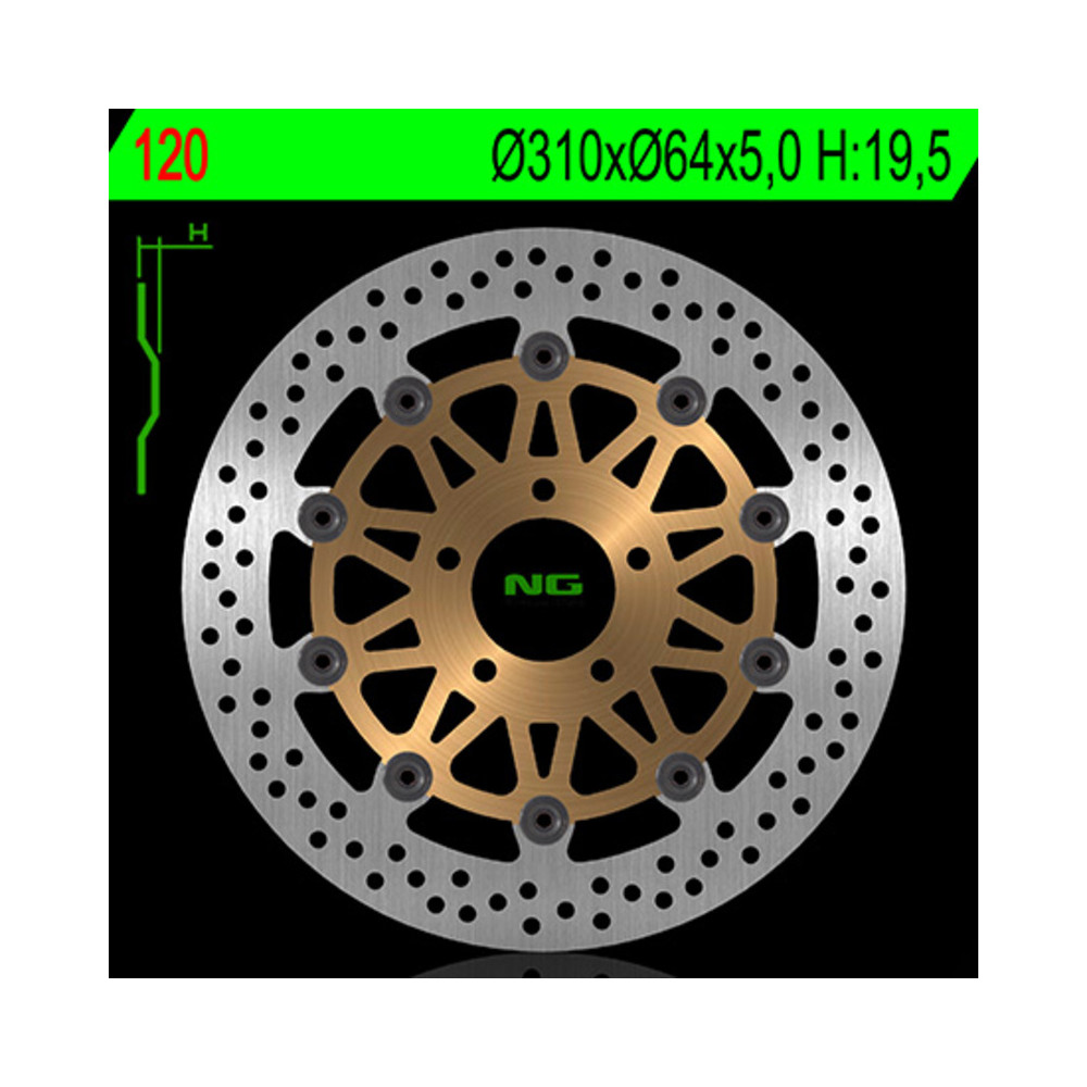 Disque de frein NG BRAKES rond flottant
