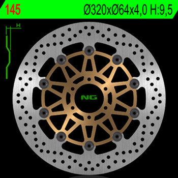 Disque de frein NG BRAKES rond flottant