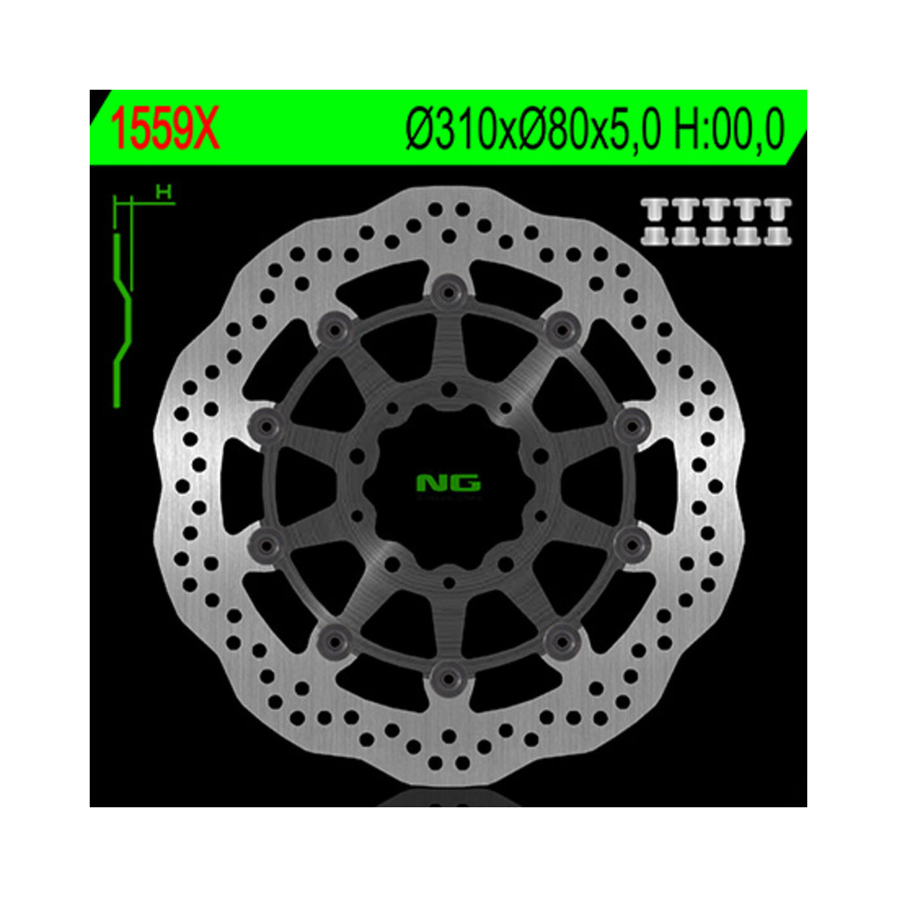 Disque de frein NG BRAKES pétale flottant