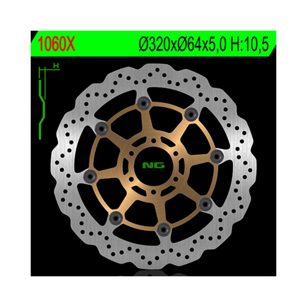 Disque de frein NG BRAKES pétale flottant