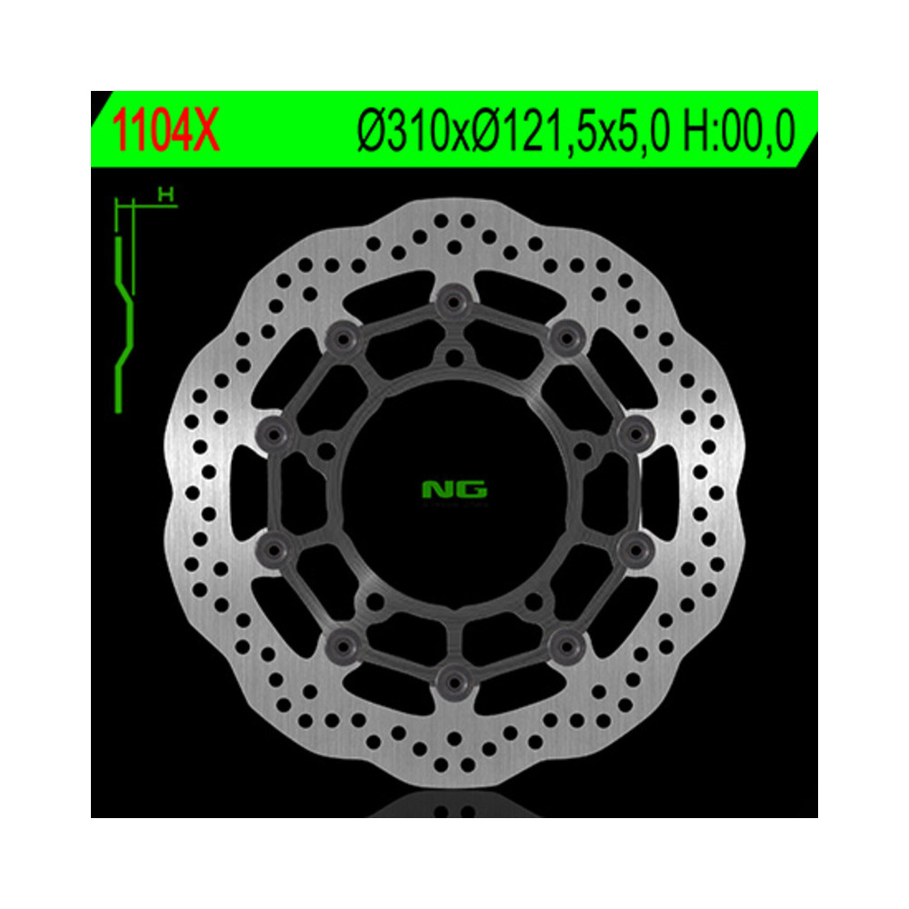 Disque de frein NG BRAKES pétale flottant