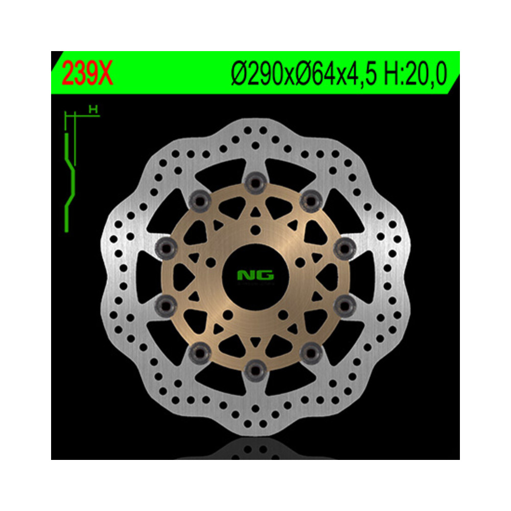 Disque de frein NG BRAKES pétale flottant