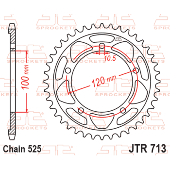 Couronne JT SPROCKETS acier standard - 524