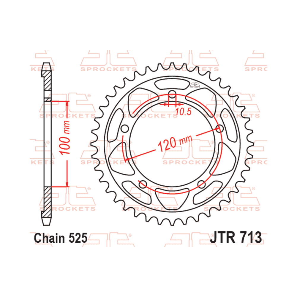 Couronne JT SPROCKETS acier standard - 524