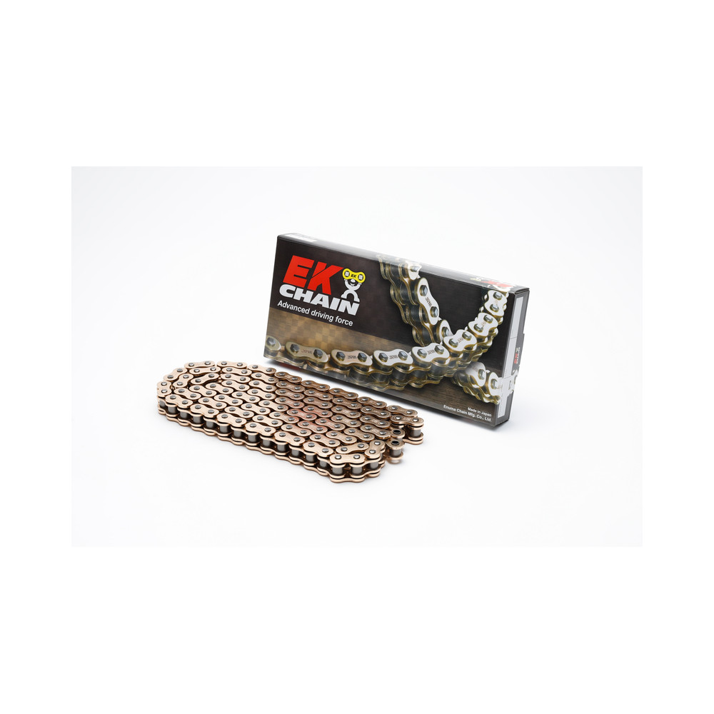 Chaine de transmission EK CHAIN 525 MVXZ2 - Joints Qx-Ring - attache à riveter