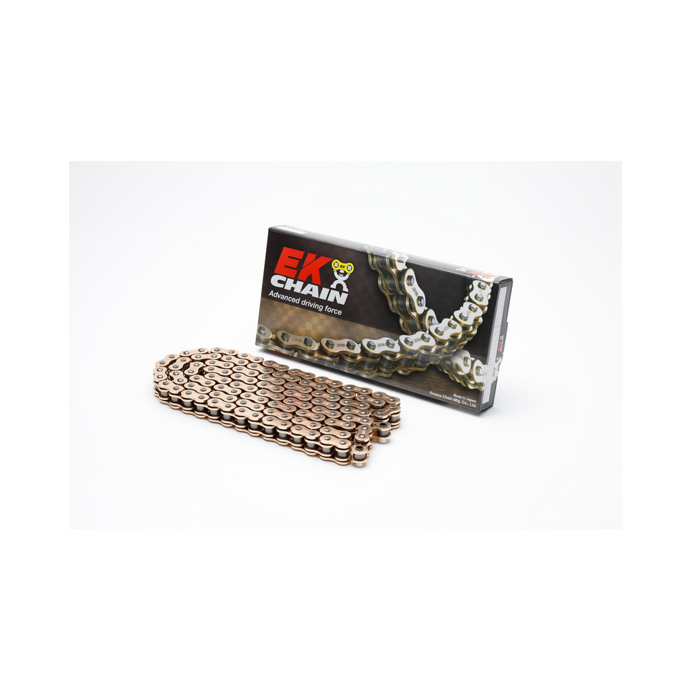 Chaine de transmission EK CHAIN 520 MVXZ2 - Joints Qx-Ring - attache à riveter
