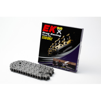 Chaine de transmission EK CHAIN 530 DRZ2 - attache rapide type clip