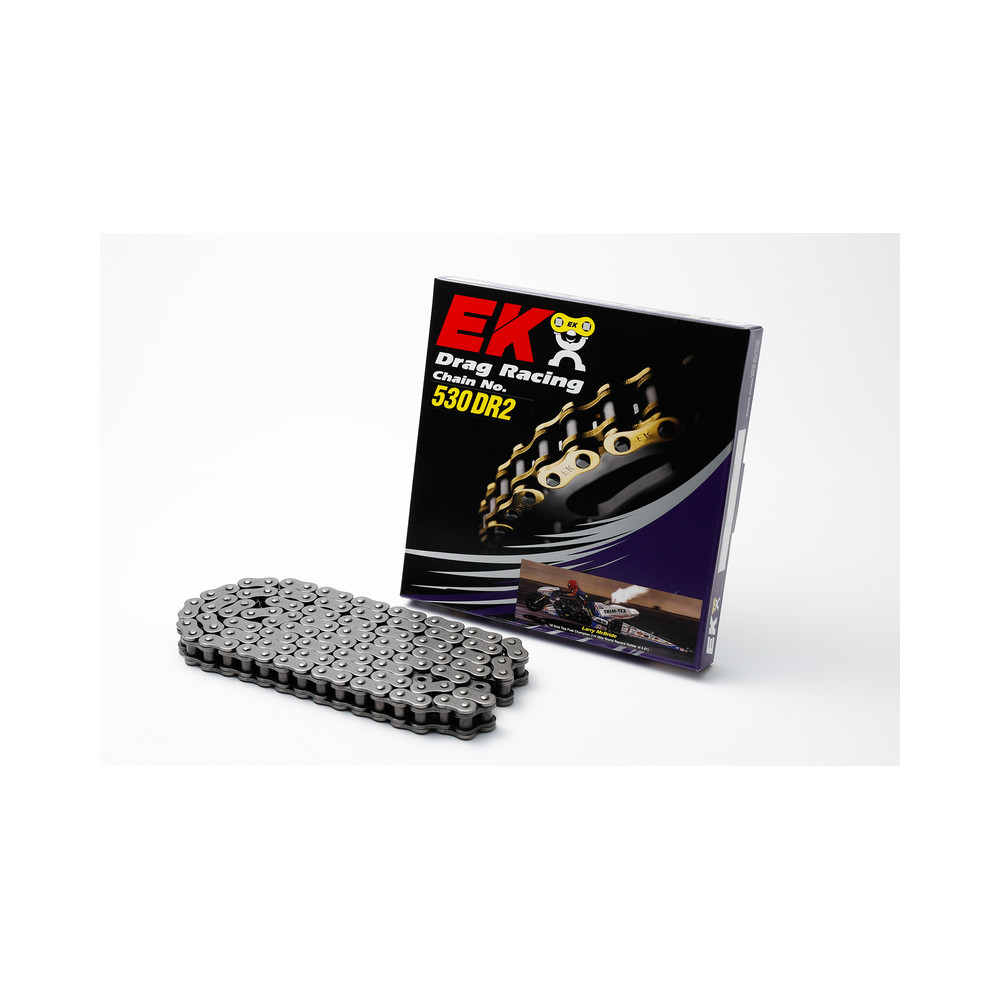 Chaine de transmission EK CHAIN 530 DRZ2 - attache rapide type clip