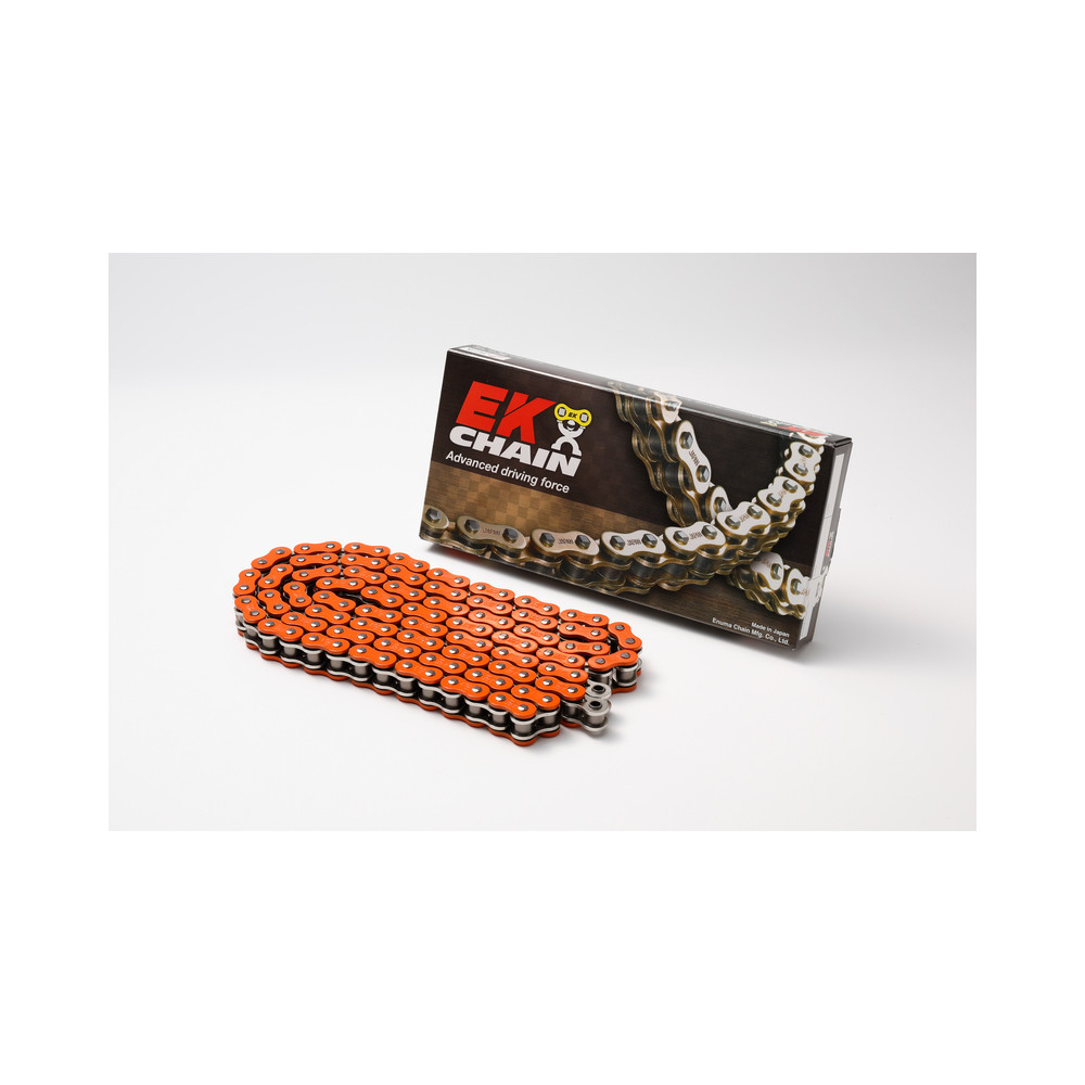 Chaine de transmission EK CHAIN 525 MVXZ2 - Joints Qx-Ring - attache à riveter