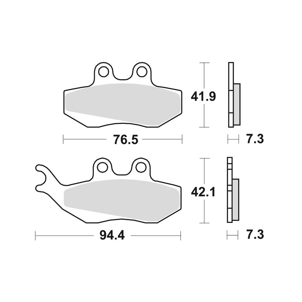 Plaquettes de frein BRAKING route/Scooter/Off-Road/Quad semi-métallique - 770SM1