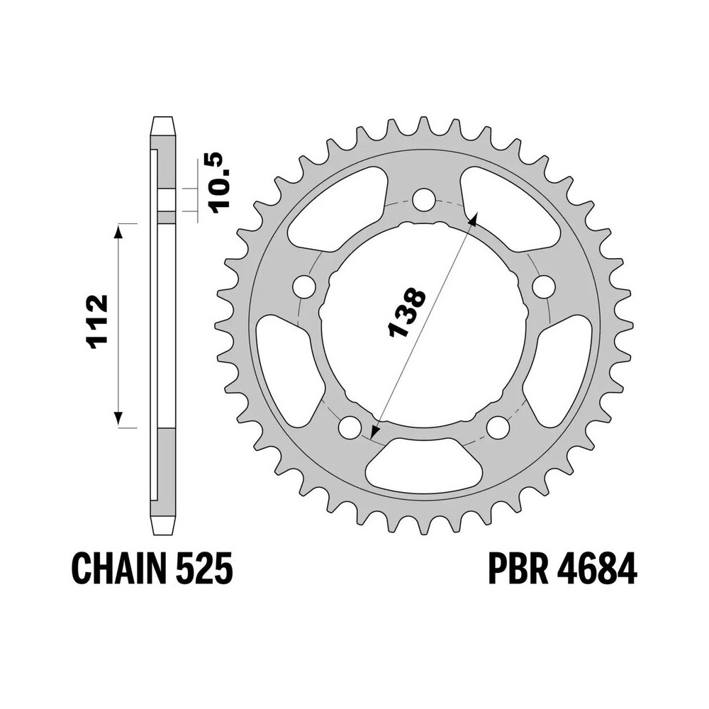 Standard steel PBR crown - 525
