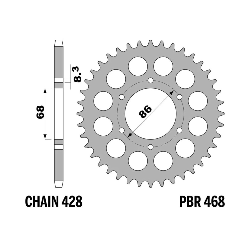 Couronne PBR acier standard - 428