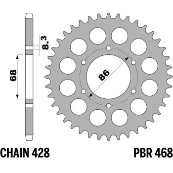 Couronne PBR acier standard - 428
