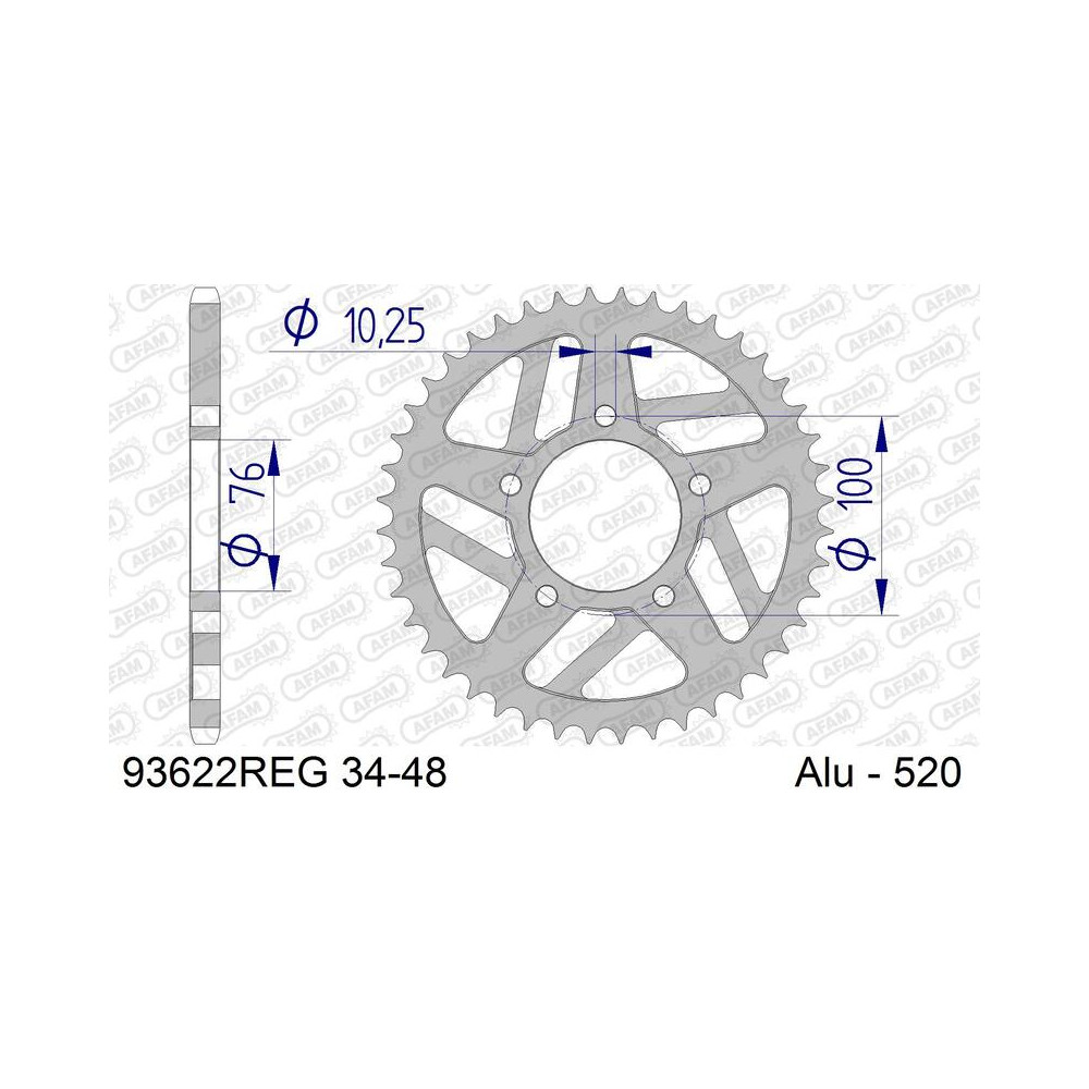 Couronne AFAM alu standard - 520